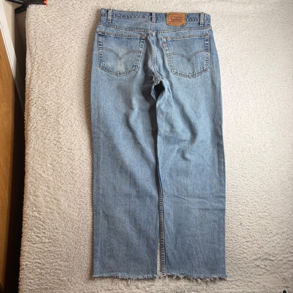 Vintage Levis 555 Relaxed Fit Straight Leg Jeans Made in USA 38x34 (36x31)